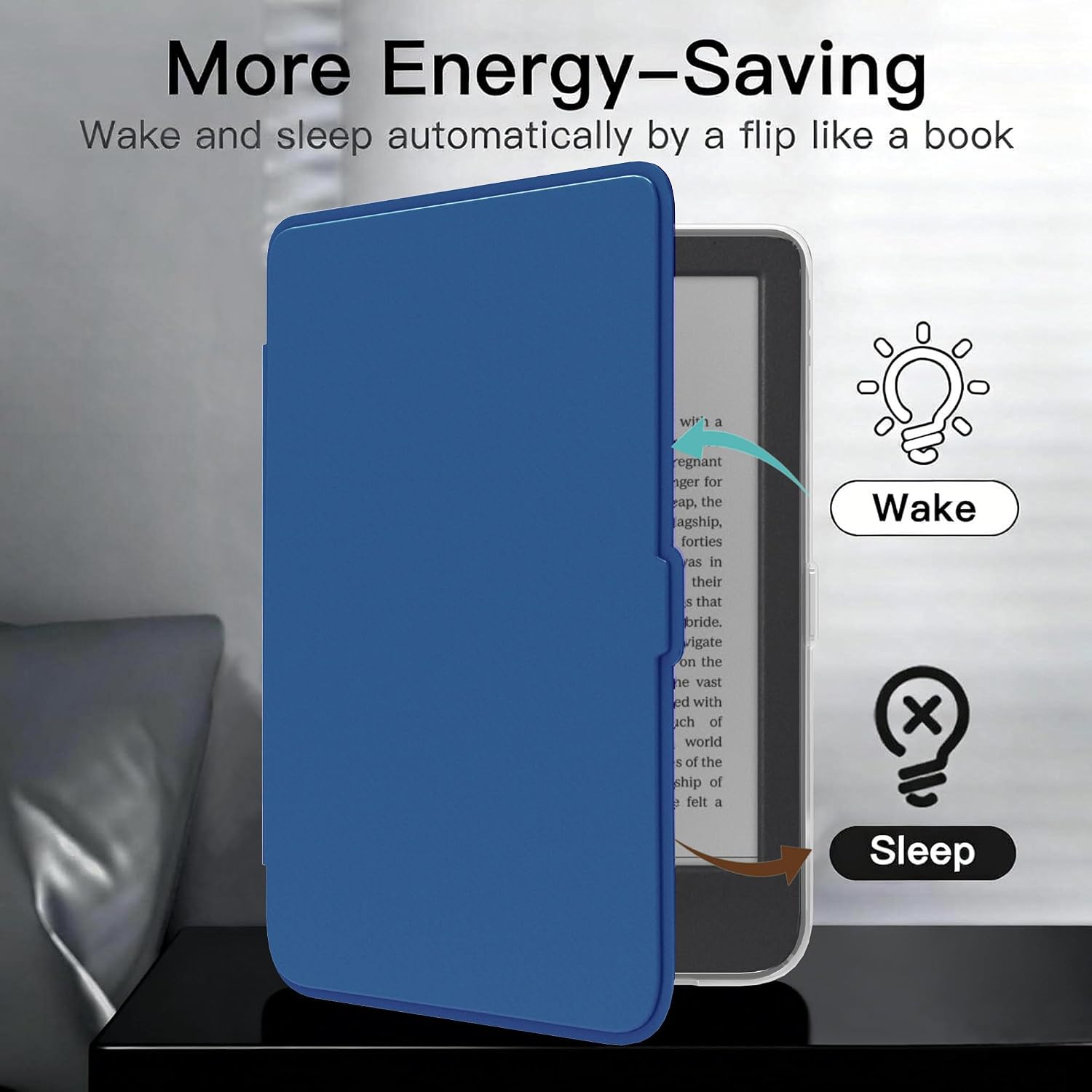 ESTUCHE E NET-CASE DESMONTABLE MAGNÉTICO PARA KOBO CLARA COLOUR 6' (2024) AZUL - 4