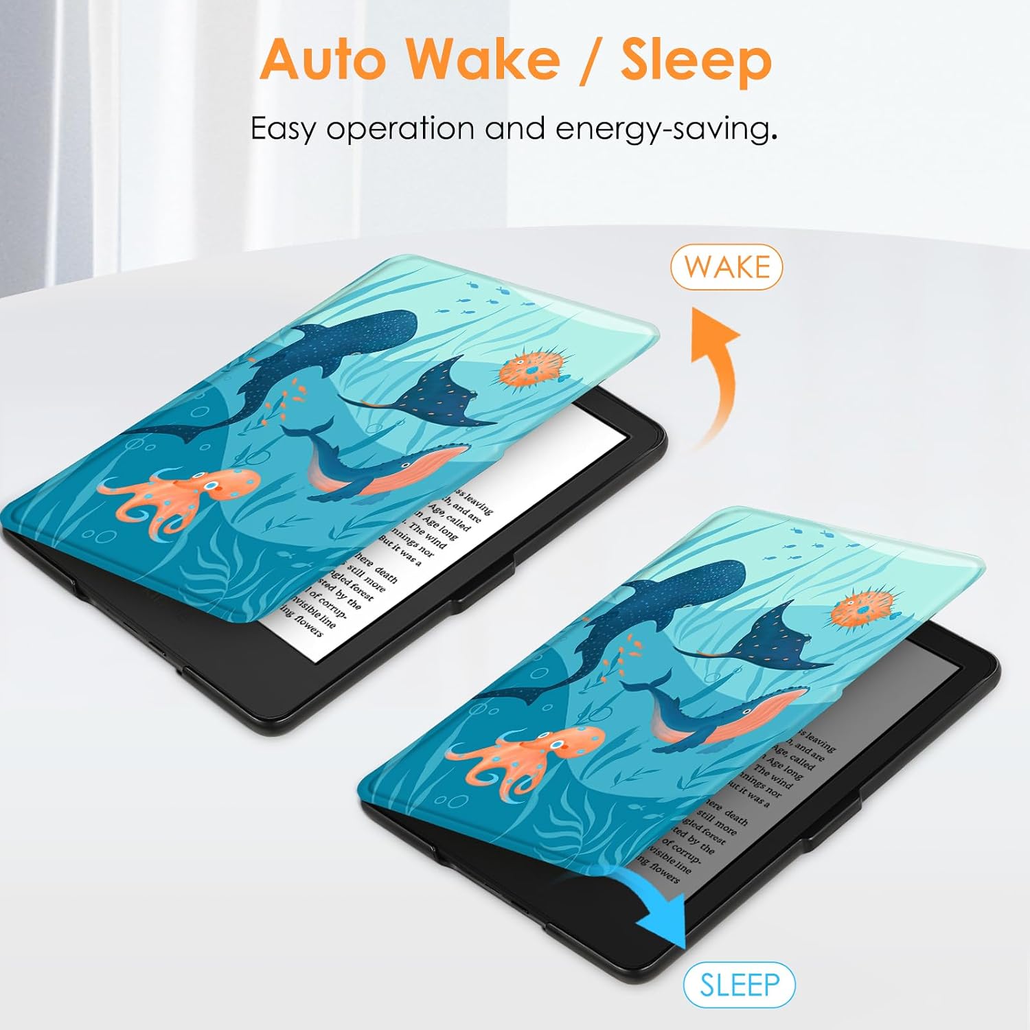 ESTUCHE FINTIE SLIMSHELL PARA KINDLE 6' 11ª GENERACIÓN 2024/2022 AZUL OCEÁNICO - 3