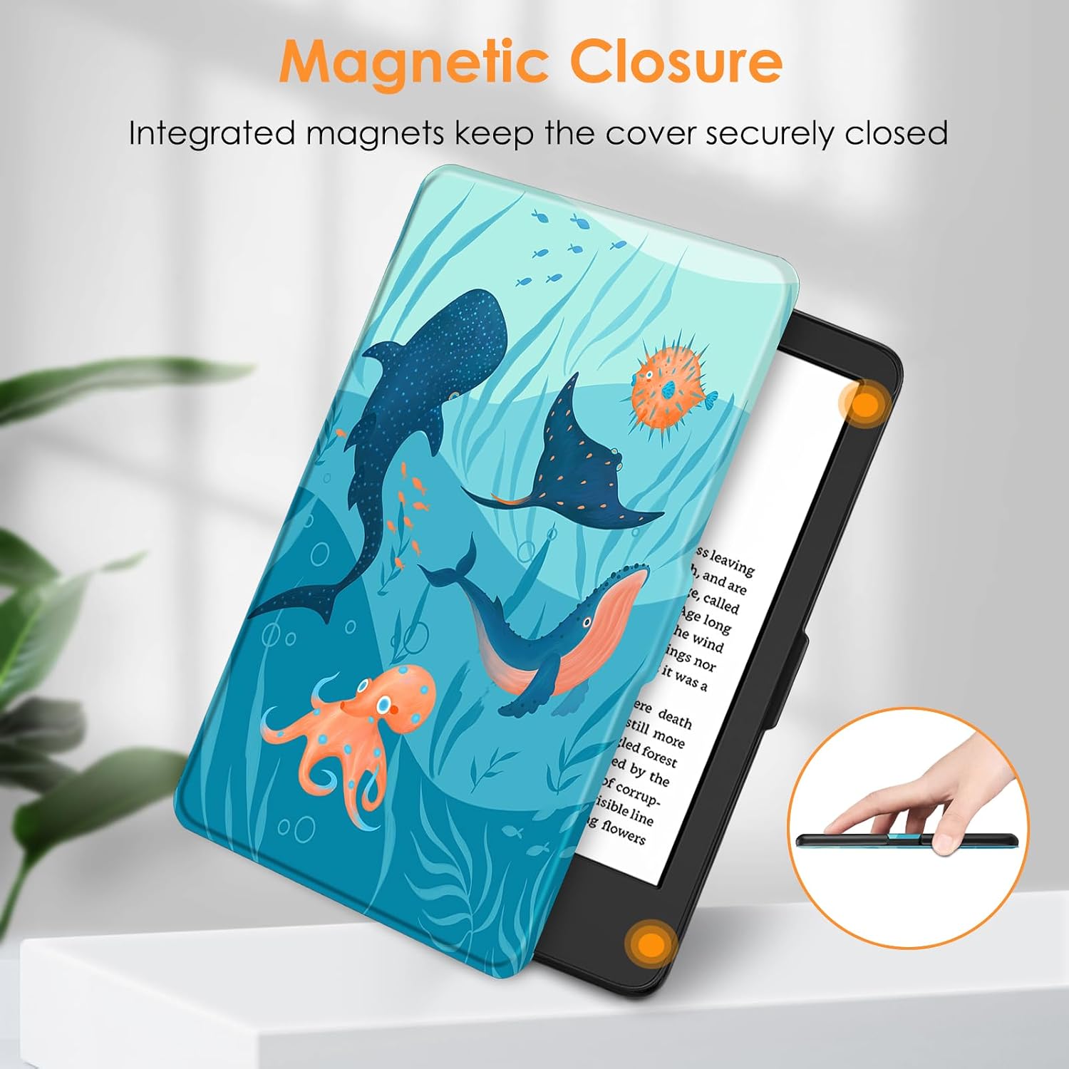 ESTUCHE FINTIE SLIMSHELL PARA KINDLE 6' 11ª GENERACIÓN 2024/2022 AZUL OCEÁNICO - 4