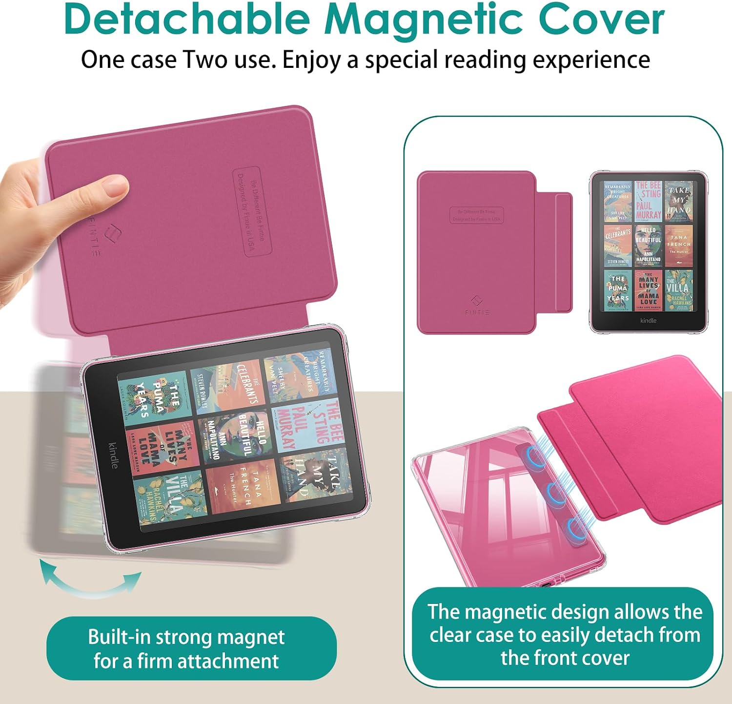 ESTUCHE FINTIE DESMONTABLE PARA KINDLE PAPERWHITE 12ª GEN 2024 Y KINDLE COLORSOFT - 3