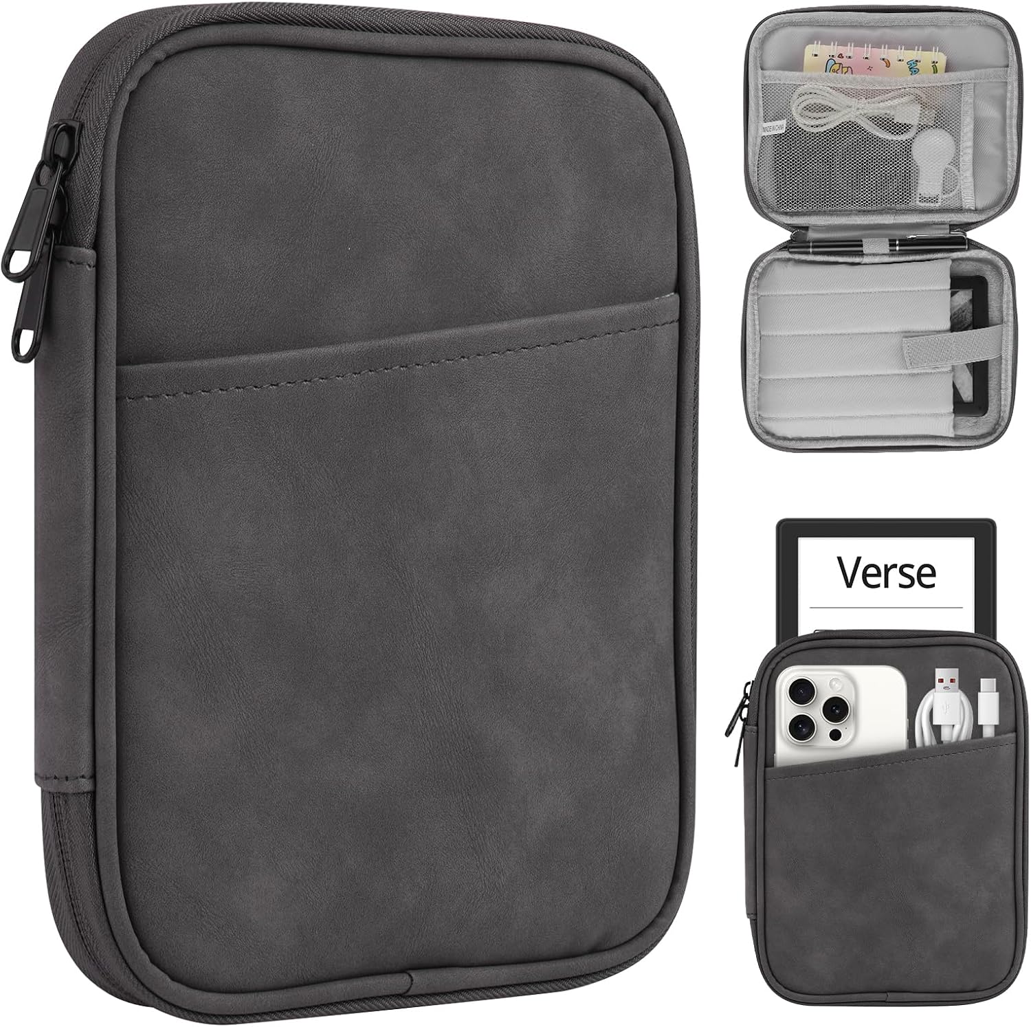 ESTUCHE UNIVERSAL HOYIXI PARA KINDLE Y EREADERS 6-6.8 PULGADAS GRIS - 1