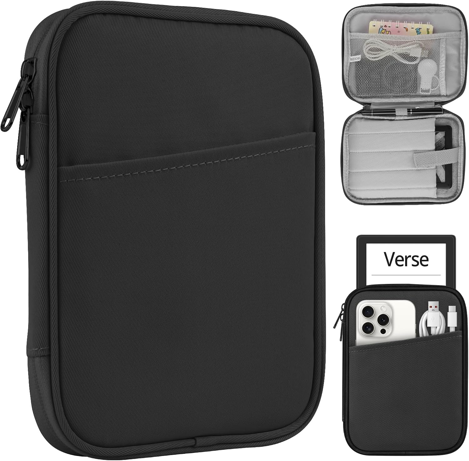 ESTUCHE UNIVERSAL HOYIXI PARA KINDLE Y EREADERS 6-6.8 PULGADAS NEGRO - 1