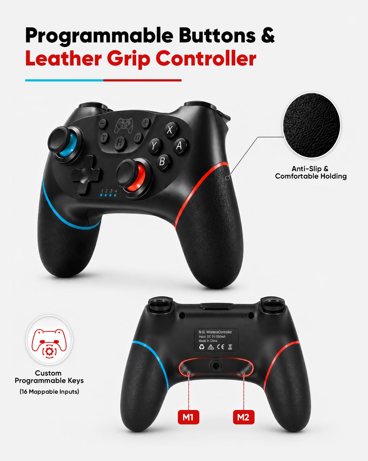 KIT DE ACCESORIOS PRO CONTROLLER PARA NINTENDO SWITCH 2, 17 EN 1 - 4