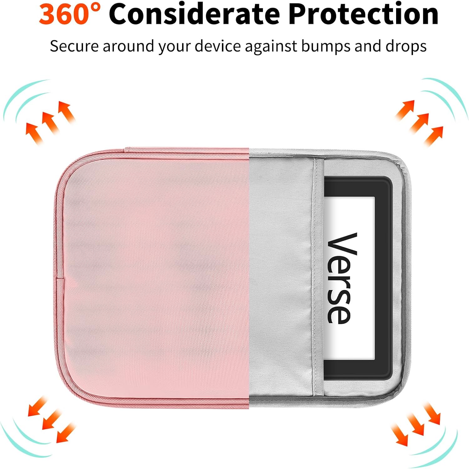 ESTUCHE UNIVERSAL HOYIXI PARA KINDLE Y EREADERS 6-6.8 PULGADAS ROSA - 3