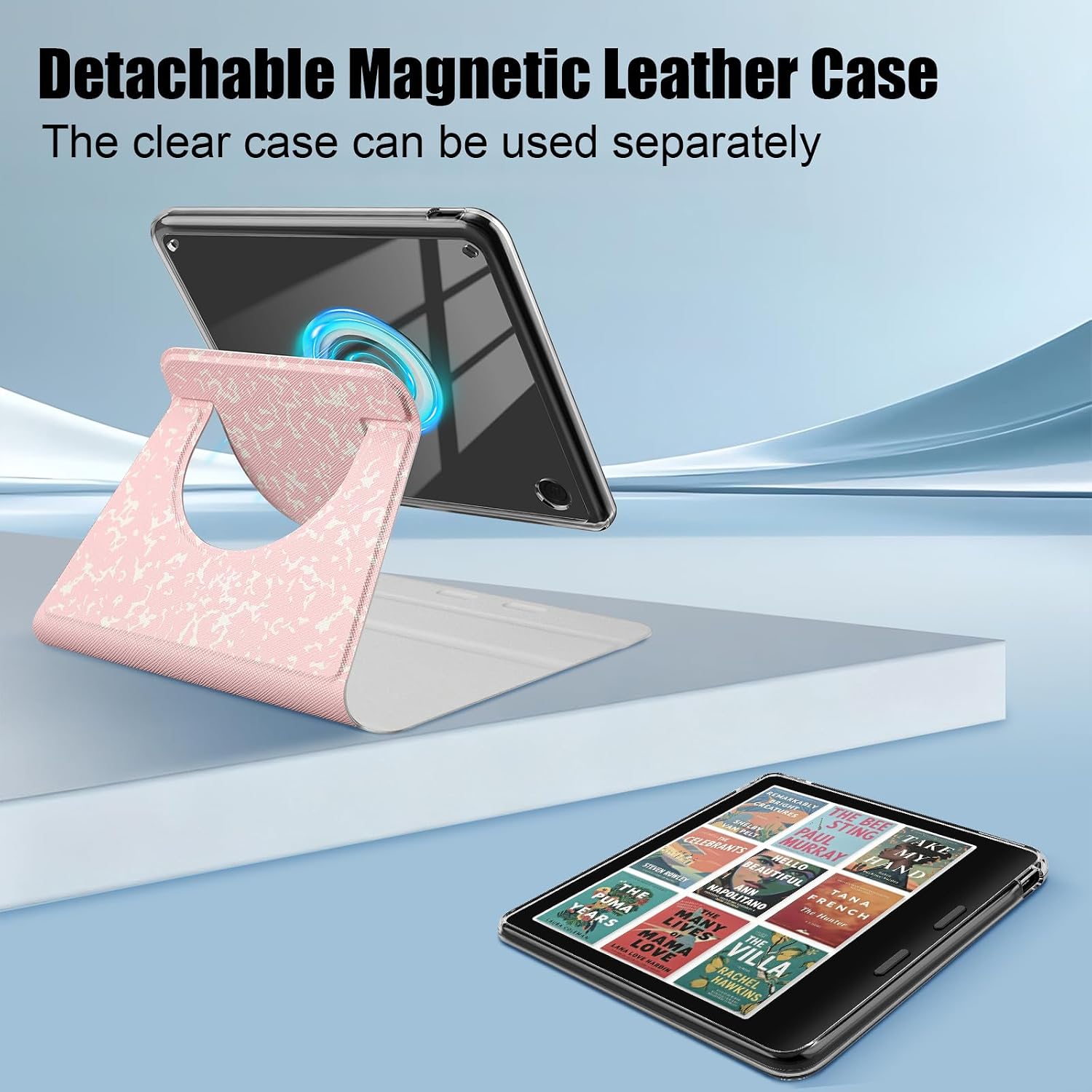 ESTUCHE ROTATORIO E NET-CASE PARA KOBO LIBRA 7' Y TOLINO VISION 7' COLOR ROSADO - 3