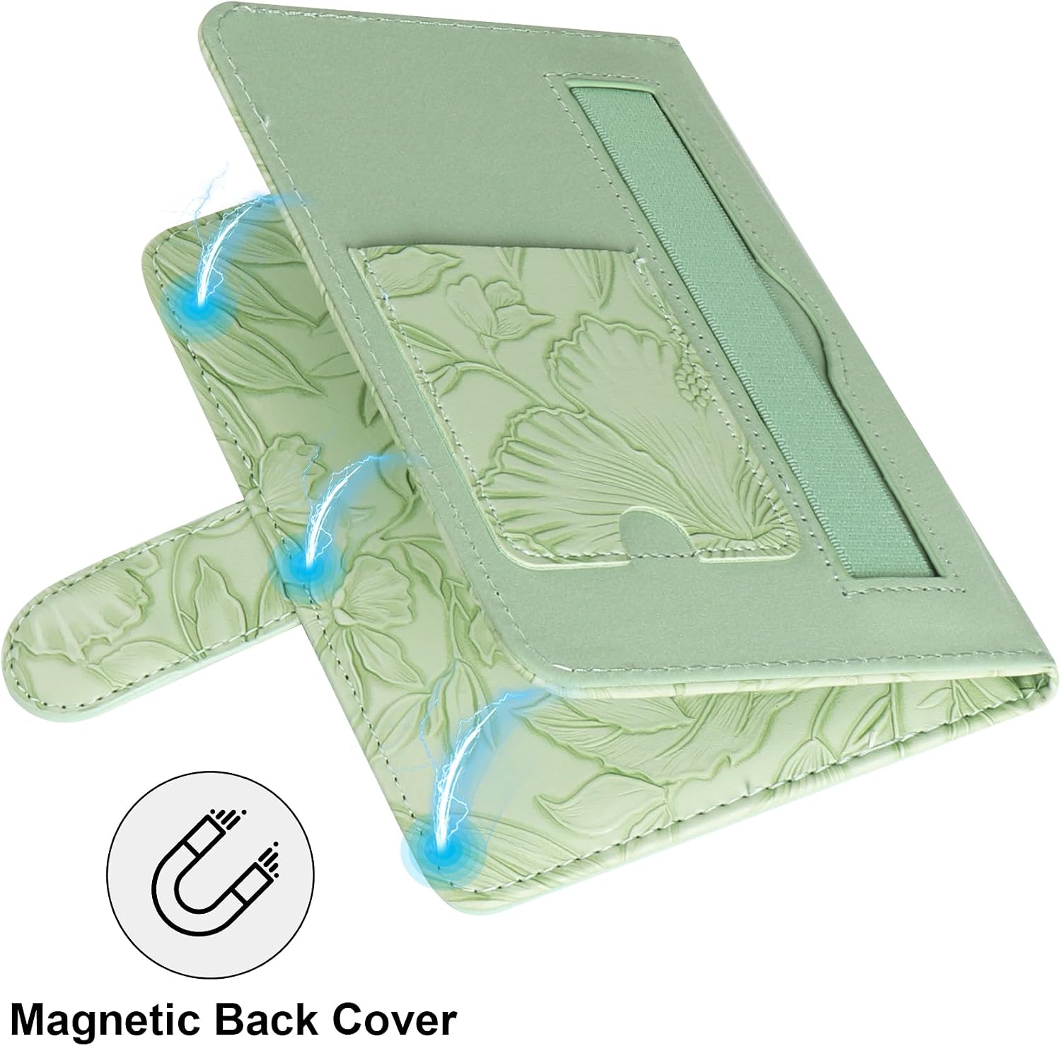 ESTUCHE UNIVERSAL PARA EREADER 6 PULGADAS HOYIXI HOJAS VERDES - 5