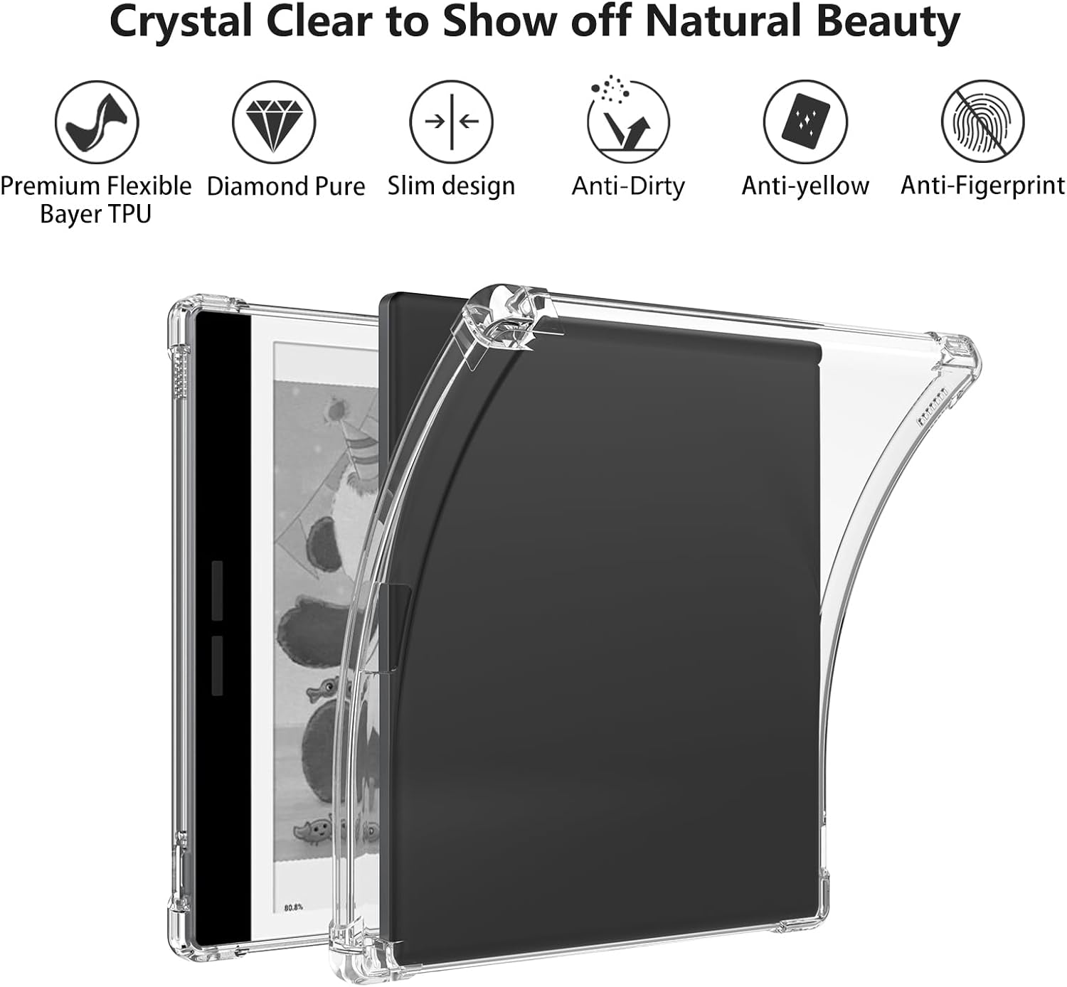 ESTUCHE AIRCAWIN PARA BIGME B751C/B751C S/B751 EPAPER 7 PULGADAS TRANSPARENTE - 2