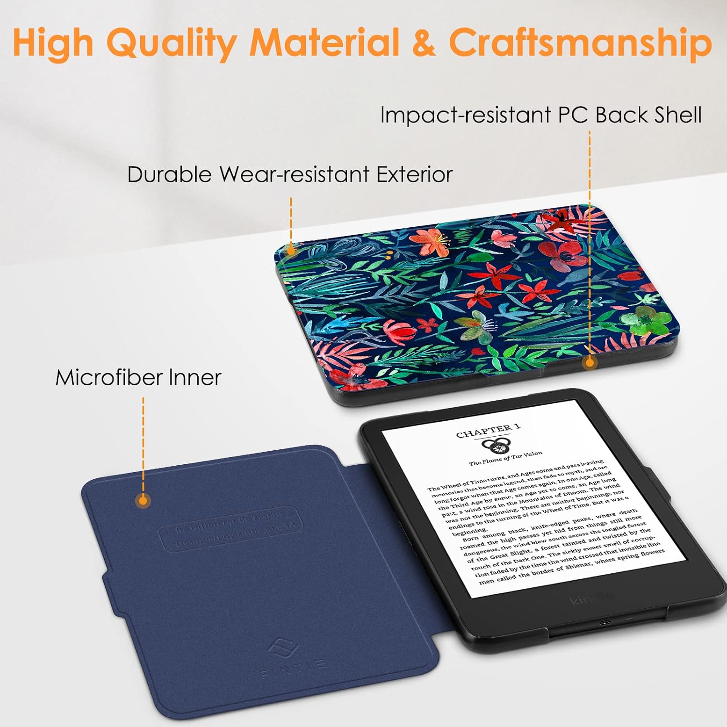 ESTUCHE FINTIE SLIMSHELL PARA KINDLE 6' 11ª GENERACIÓN 2024/2022 JUNGLE NIGHT - 5