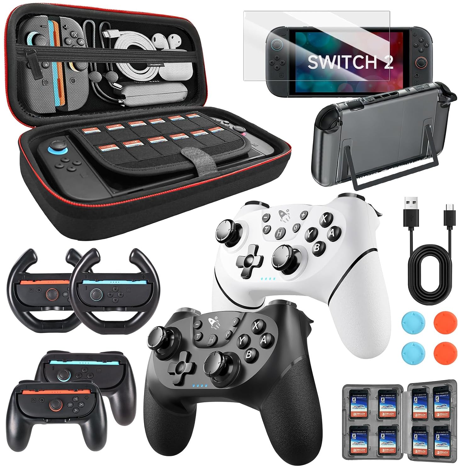 KIT DE ACCESORIOS ACEGAMER PRO CONTROLLERS PARA NINTENDO SWITCH 2 17 EN 1 - 1