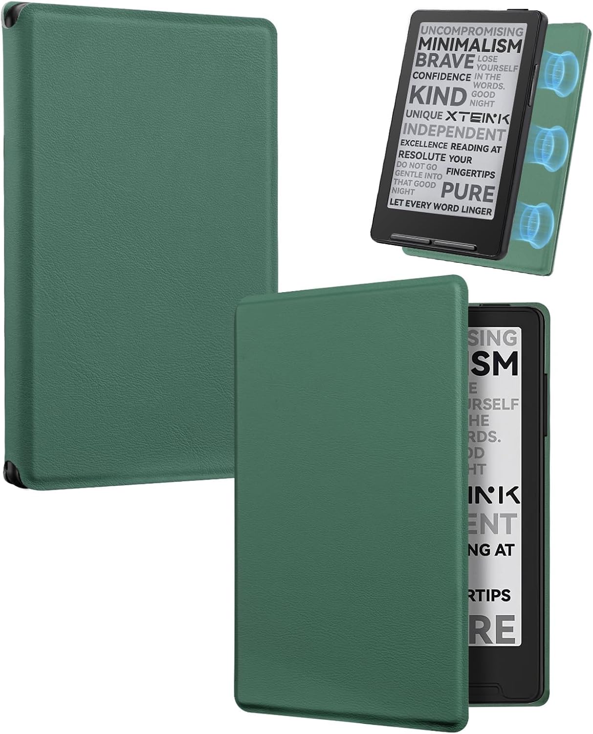 ESTUCHE COBAK PARA LECTOR EBOOK XTEINK X3 3.7' CUERO PU ULTRALIGERO VERDE OSCURO - 1