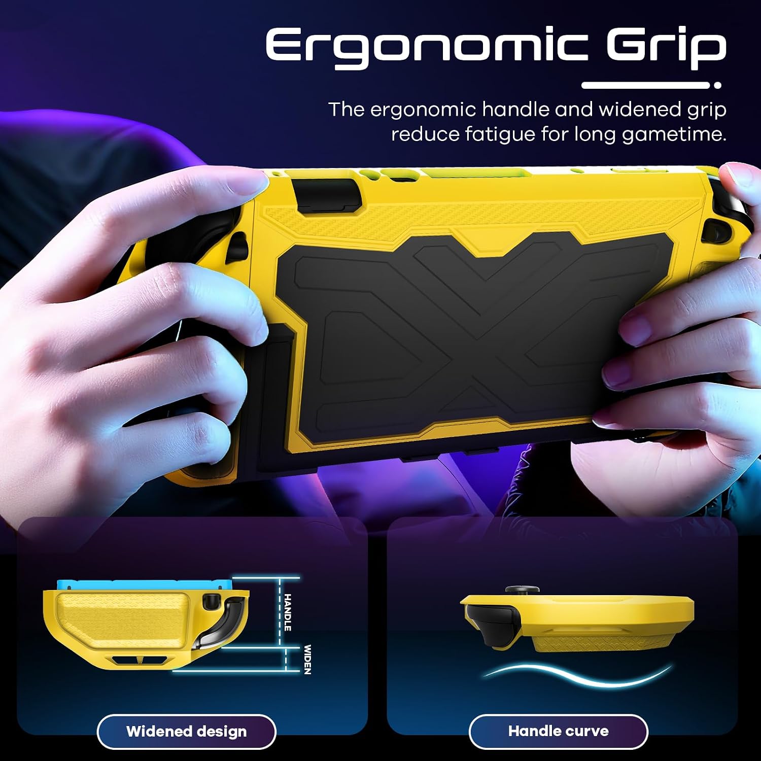 FUNDA CON AGARRE TOLADOSHOP PARA SWITCH 2 2025 AMARILLA - 4