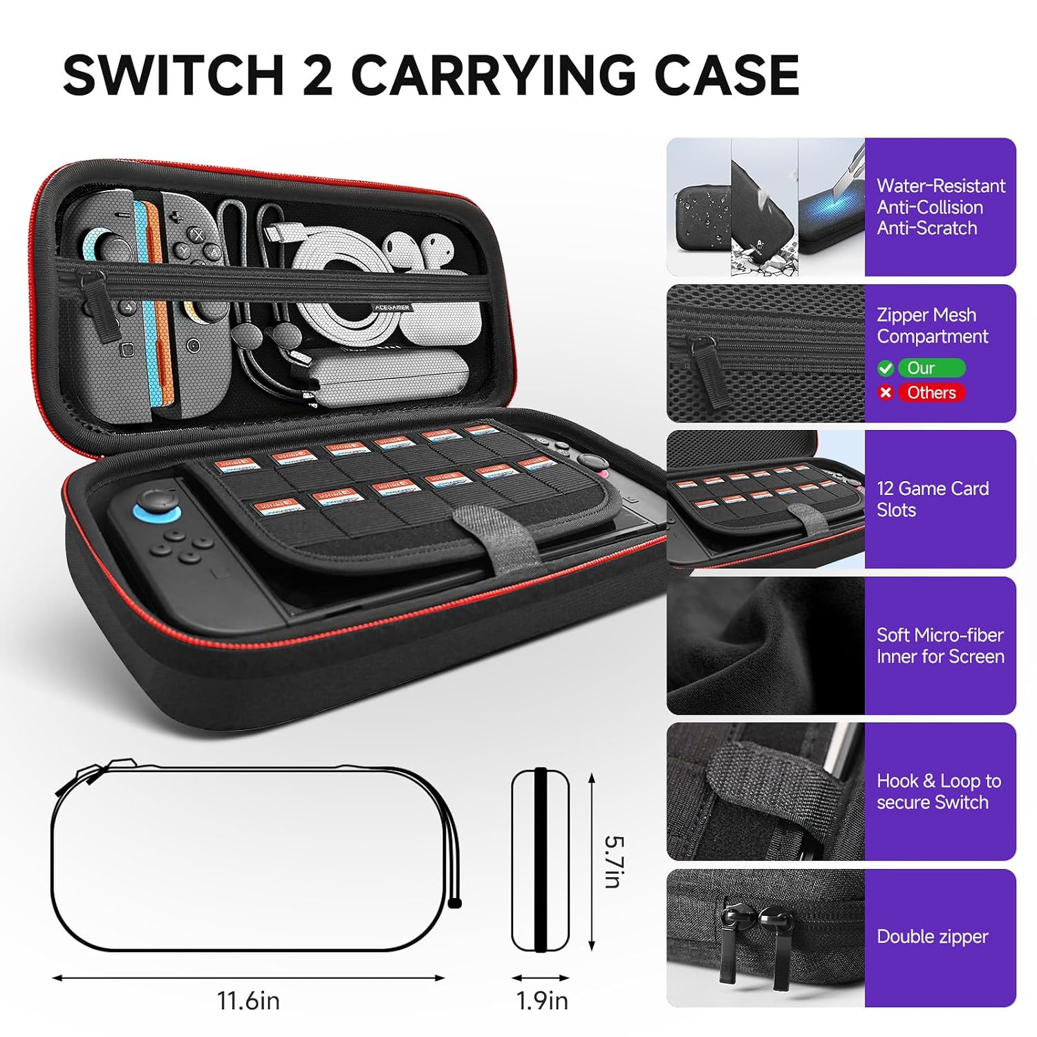 KIT DE ACCESORIOS ACEGAMER PRO HALL EFFECT PARA NINTENDO SWITCH 2 17 EN 1 - 3