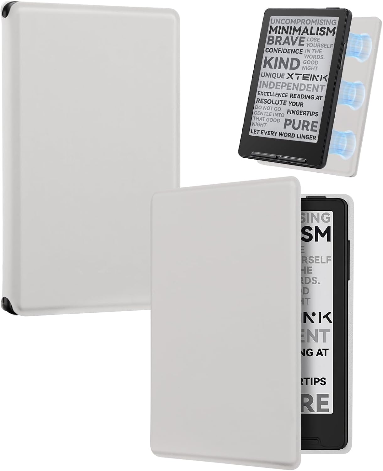 ESTUCHE COBAK PARA LECTOR EBOOK XTEINK X3 3.7' CUERO PU GRIS - 1