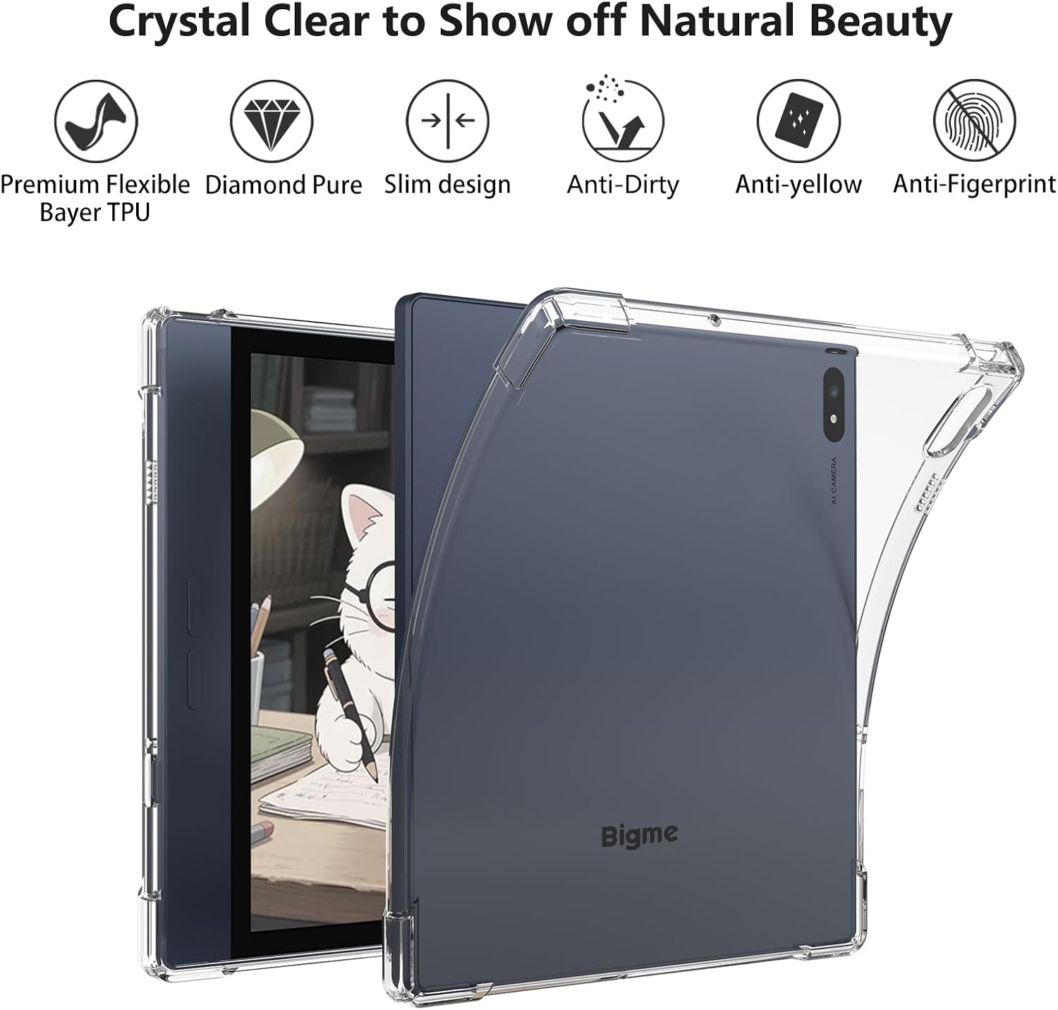 ESTUCHE AIRCAWIN PARA BIGME B7 PRO 7 PULGADAS TRANSPARENTE - 2