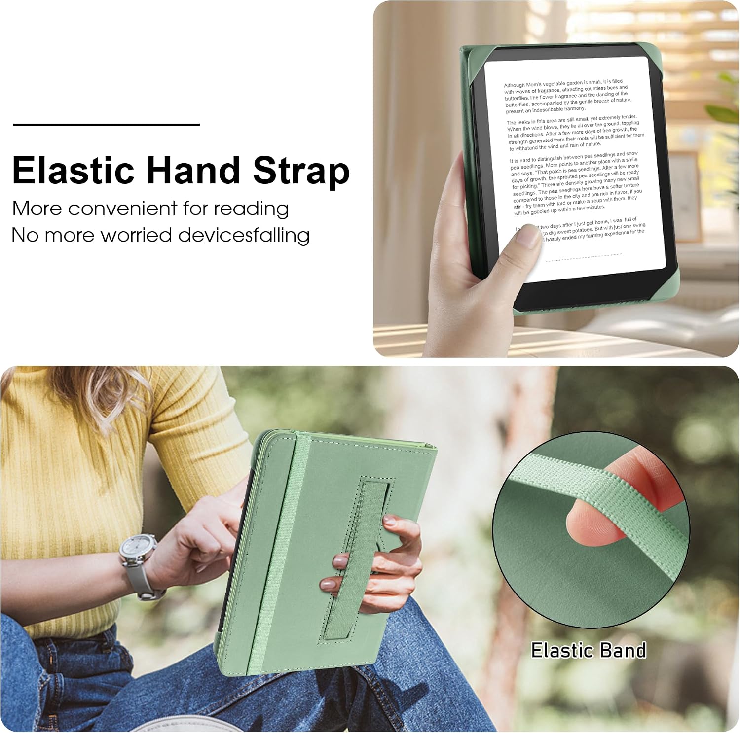 ESTUCHE UNIVERSAL PARA EREADER 6 PULGADAS HOYIXI VERDE - 5