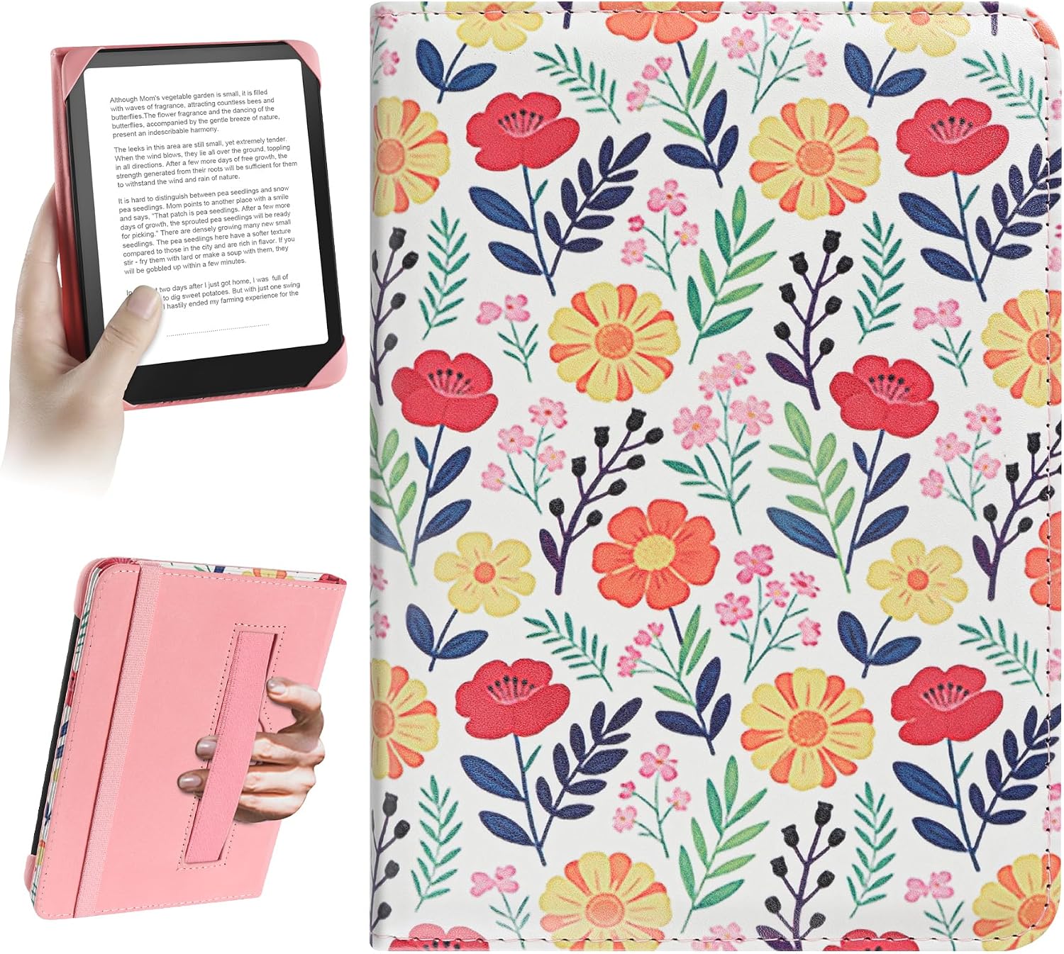 ESTUCHE UNIVERSAL PARA EREADER 6 PULGADAS HOYIXI FLORES 2 - 1