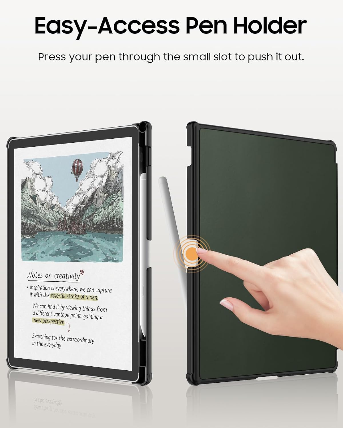 ESTUCHE FINTIE SLIM PARA KINDLE SCRIBE 11' 3RA GEN 2025 VERDE ACEITUNA - 4