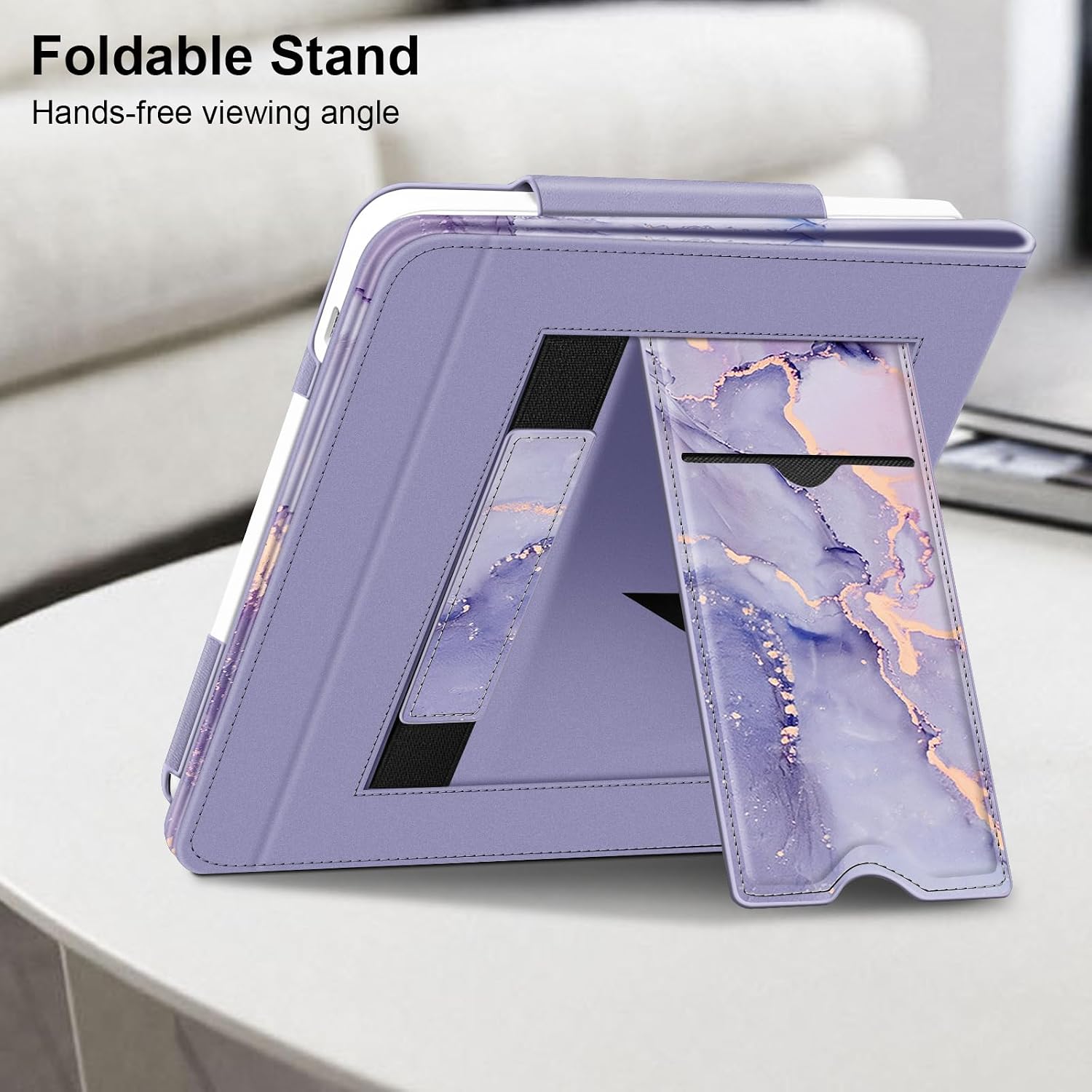 ESTUCHE FINTIE PARA KOBO LIBRA COLOUR 7' Y KOBO LIBRA 2 MORADO MÁRMOL - 4