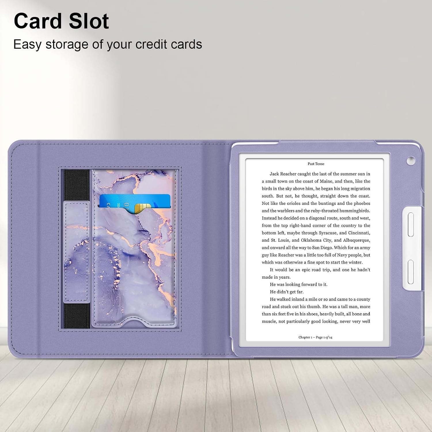 ESTUCHE FINTIE PARA KOBO LIBRA COLOUR 7' Y KOBO LIBRA 2 MORADO MÁRMOL - 5