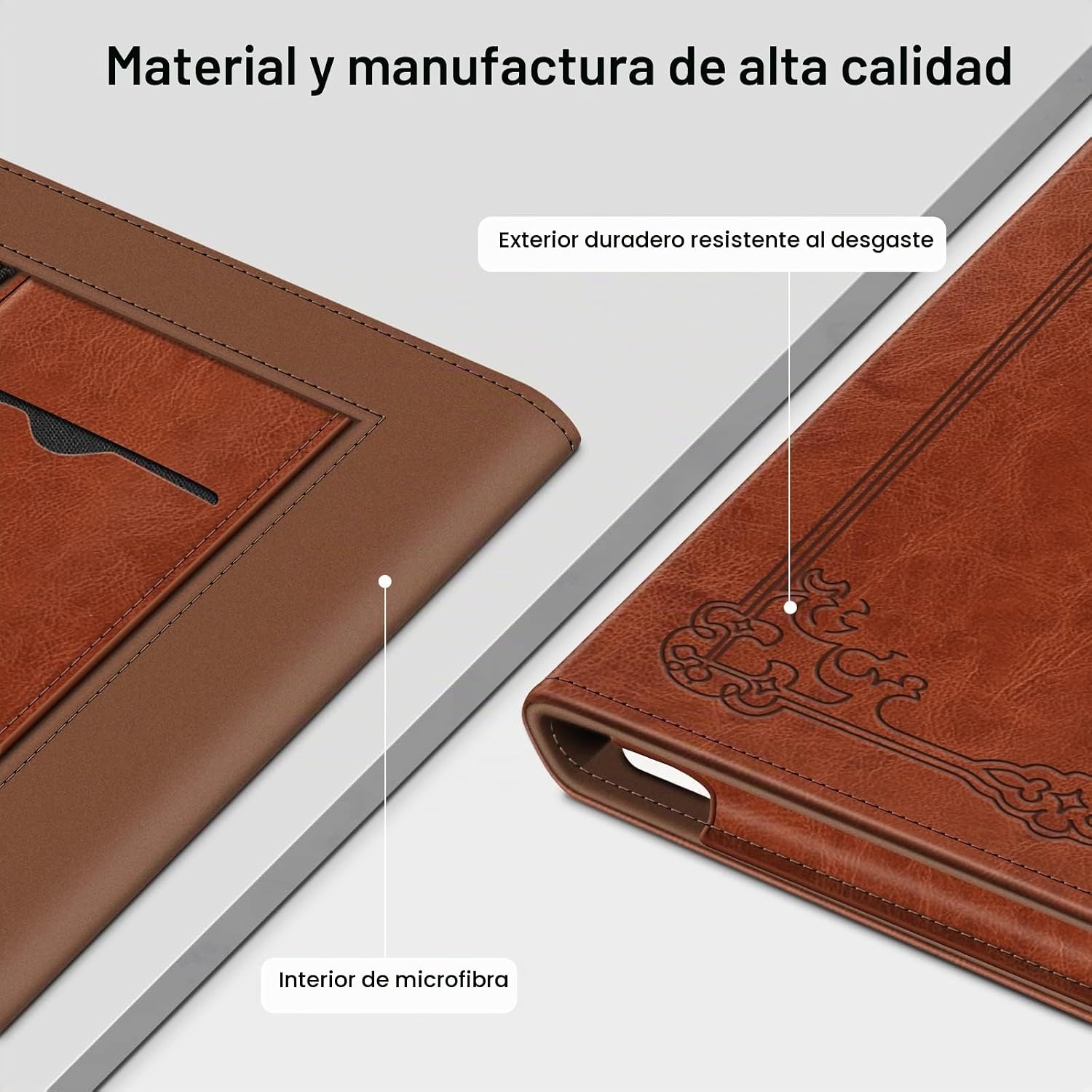 ESTUCHE FINTIE PARA KOBO LIBRA COLOUR Y LIBRA 2 7' MARRÓN VINTAGE - 4