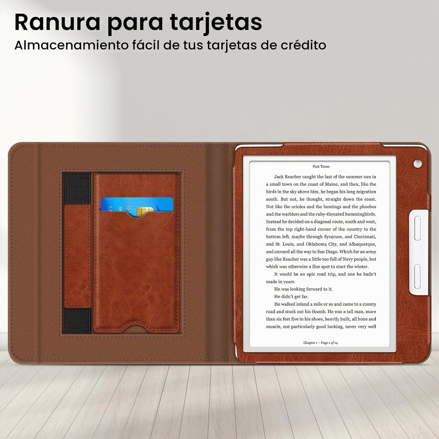 ESTUCHE FINTIE PARA KOBO LIBRA COLOUR Y LIBRA 2 7' MARRÓN VINTAGE - 5
