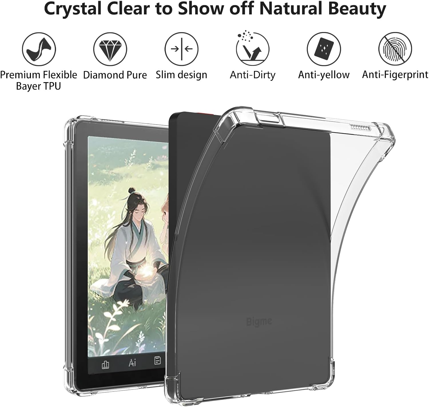 ESTUCHE AIRCAWIN PARA BIGME B6 COLOR Y B6 B/W 6 PULGADAS TRANSPARENTE - 2