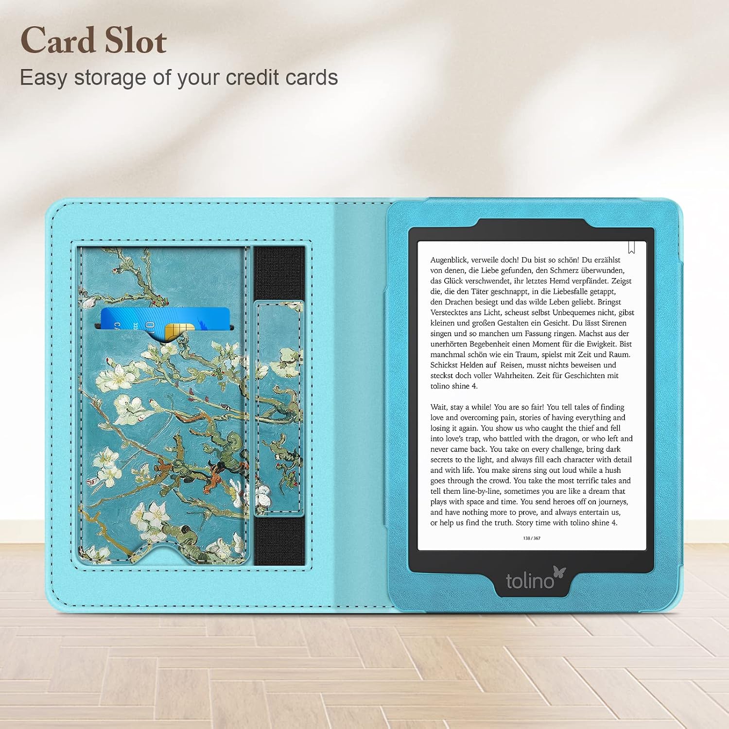 ESTUCHE FINTIE STAND CASE PARA KOBO CLARA 6' BLOSSOM - 4