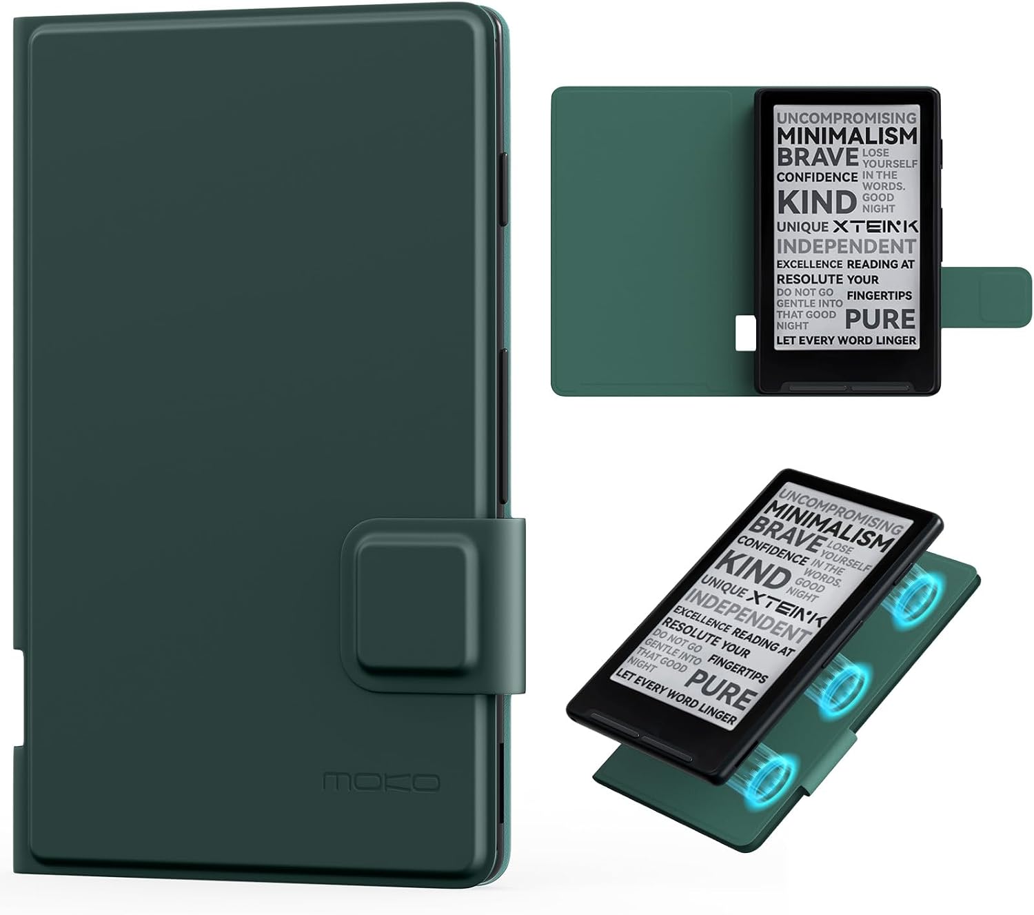 ESTUCHE MOKO MAGNETIC PARA LECTOR XTEINK X4 4.3 PULGADAS VERDE MEDIANOCHE - 1
