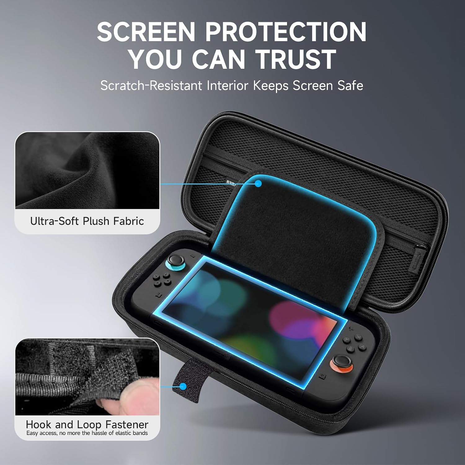 ESTUCHE ACEGAMER PARA NINTENDO SWITCH 2 2025 GRIS CON ACCESORIOS 3 EN 1 - 4