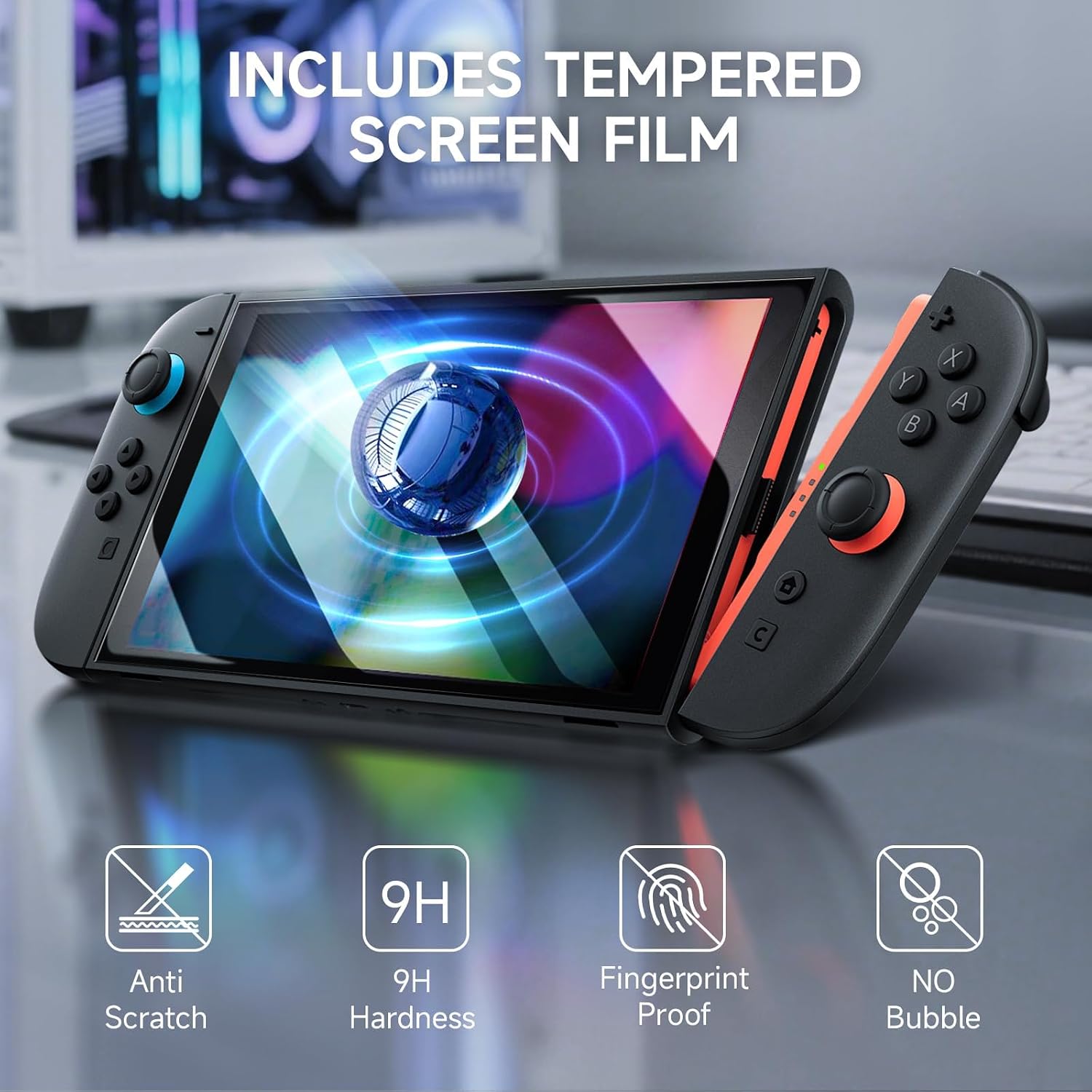 ESTUCHE ACEGAMER PARA NINTENDO SWITCH 2 2025 GRIS CON ACCESORIOS 3 EN 1 - 5