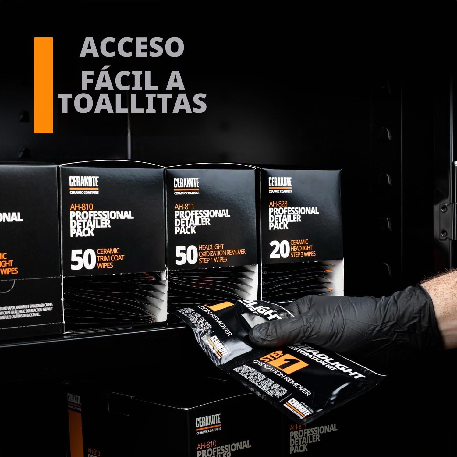 RESTAURADOR DE FAROS CERAKOTE CERAMIC STEP 1 PACK 50 TOALLITAS - 3