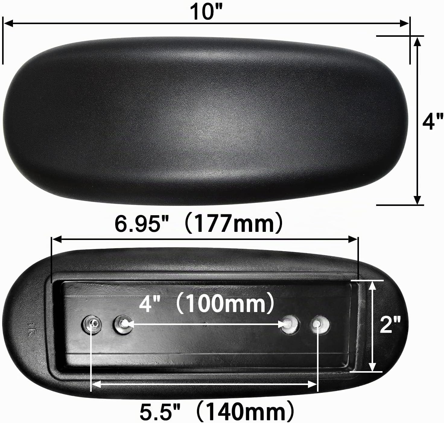 REPUESTO DE REPOSABRAZOS PARA SILLA DE OFICINA MYSIT UNIVERSAL 4' O 5.5' DE DISTANCIA ENTRE ORIFICIOS - 2