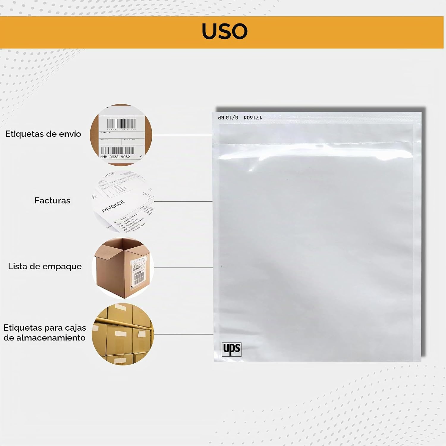 SOBRES PARA ETIQUETAS DE ENVÍO BUCK TAPE 6.5X10 PULGADAS 250 UNIDADES - 3