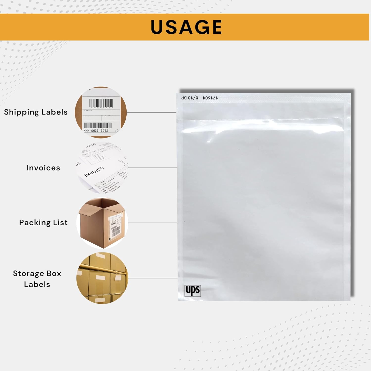 SOBRES PARA ETIQUETAS DE ENVÍO BUCK TAPE 6.5X10 PULGADAS PAQUETE 100 UNIDADES - 3