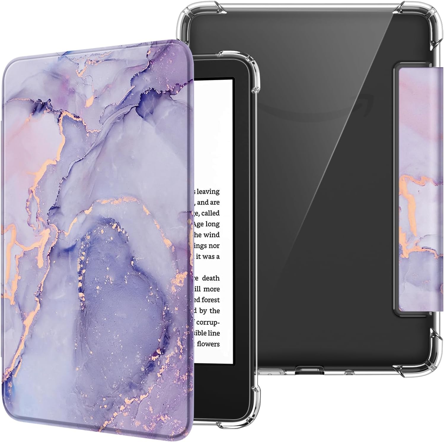 ESTUCHE FINTIE SLIM TPU PARA KINDLE 6' 11ª GENERACIÓN 2024/2022 MÁRMOL LILA - 1