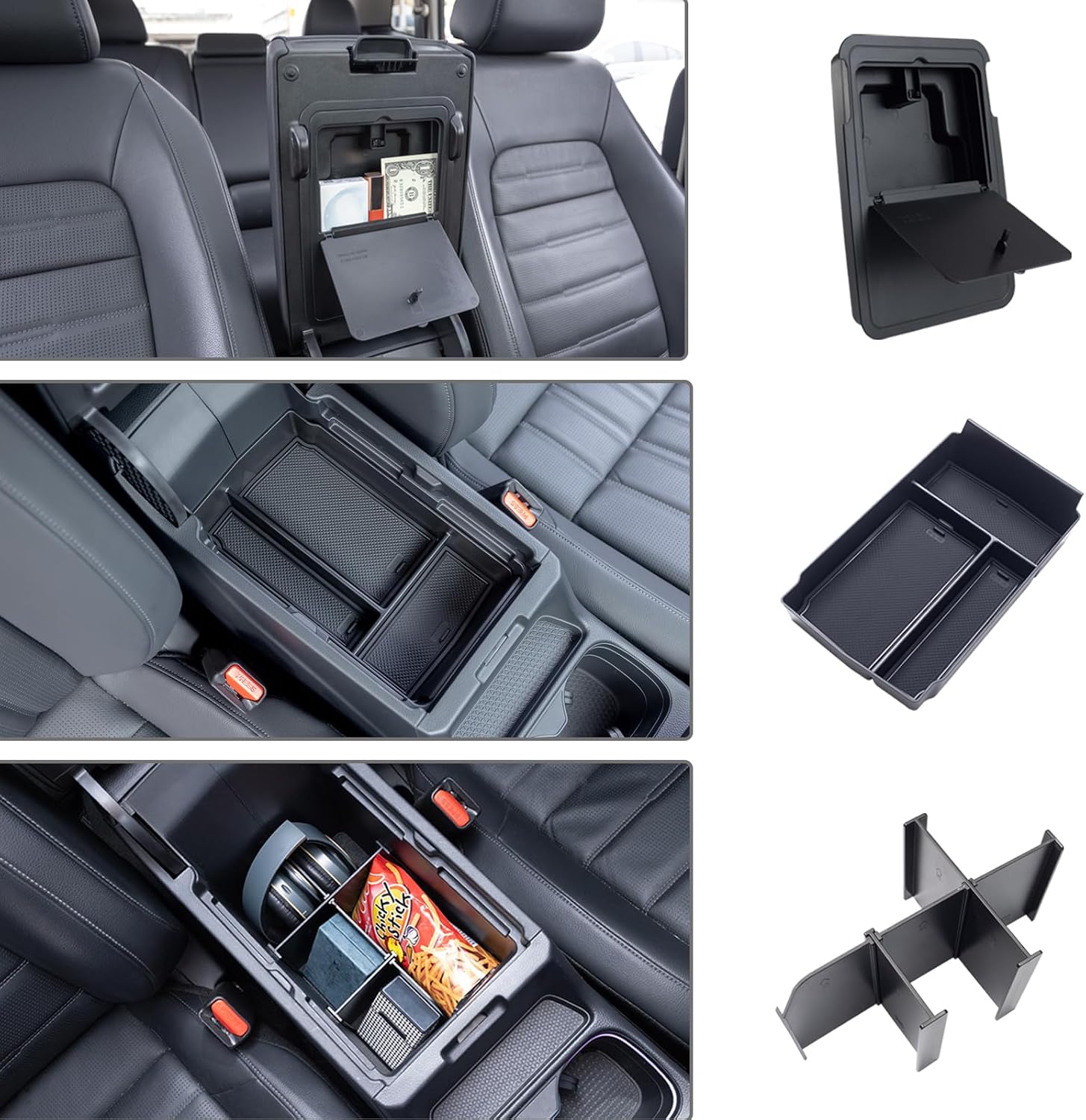 ORGANIZADOR PARA CONSOLA CENTRAL PIMCAR 3 PIEZAS PARA HONDA CR-V 2023-2026 - 1