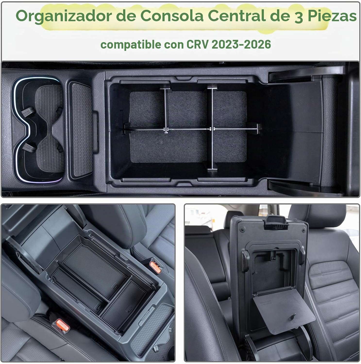 ORGANIZADOR PARA CONSOLA CENTRAL PIMCAR 3 PIEZAS PARA HONDA CR-V 2023-2026 - 2