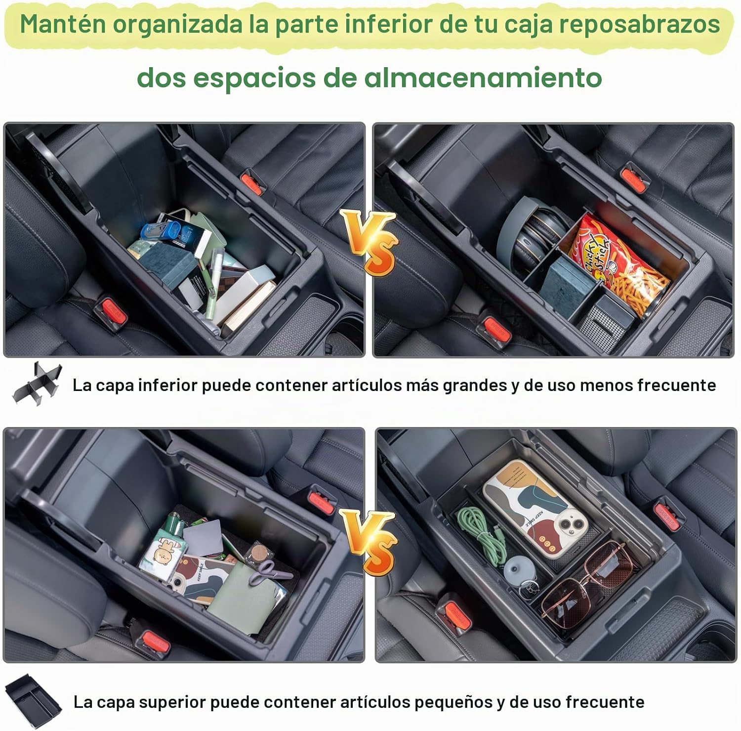 ORGANIZADOR PARA CONSOLA CENTRAL PIMCAR 3 PIEZAS PARA HONDA CR-V 2023-2026 - 4