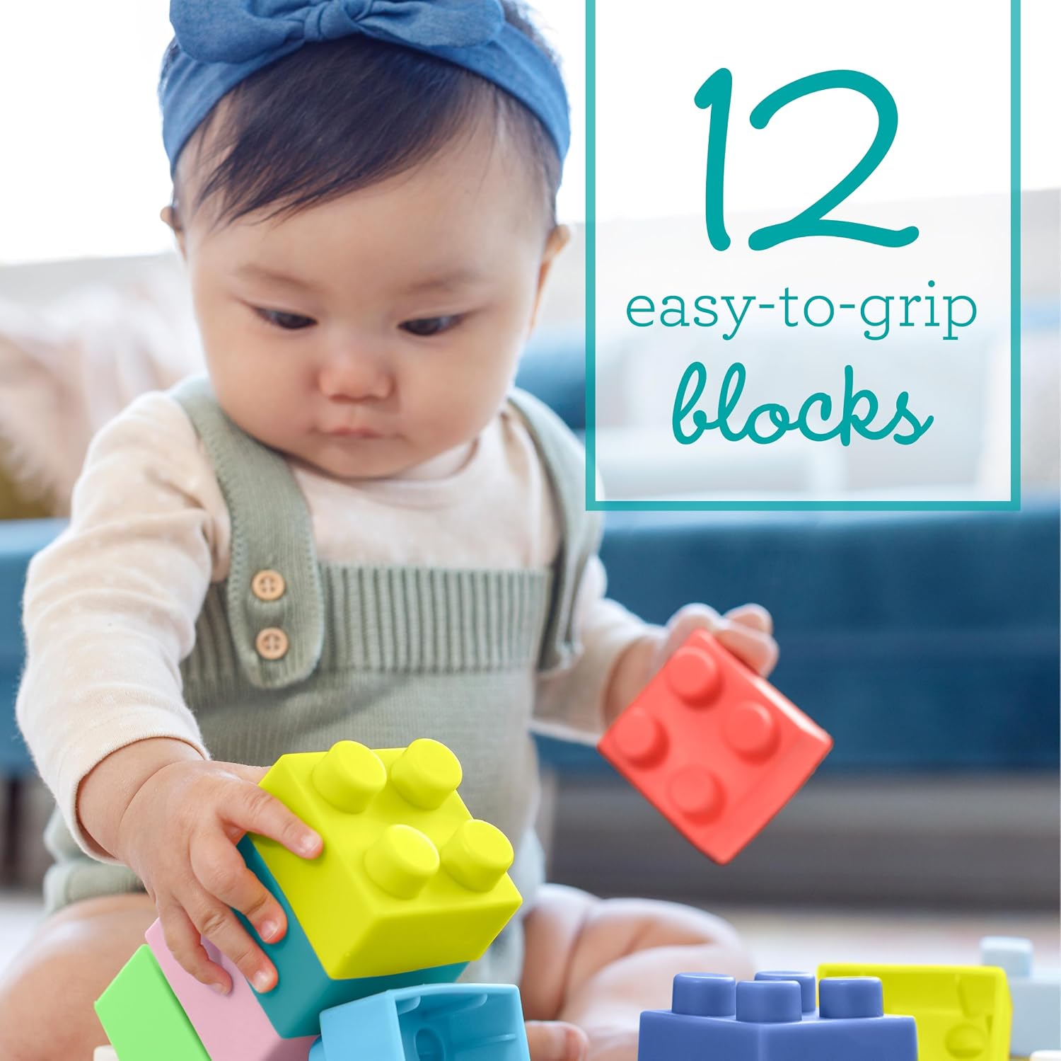 BLOQUES DE CONSTRUCCIÓN INFANTINO SUPER SOFT 12 PIEZAS - 2