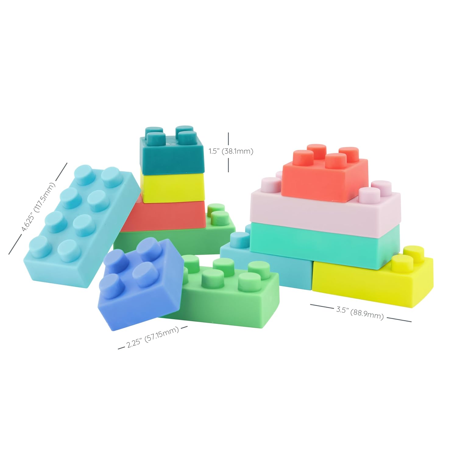 BLOQUES DE CONSTRUCCIÓN INFANTINO SUPER SOFT 12 PIEZAS - 5