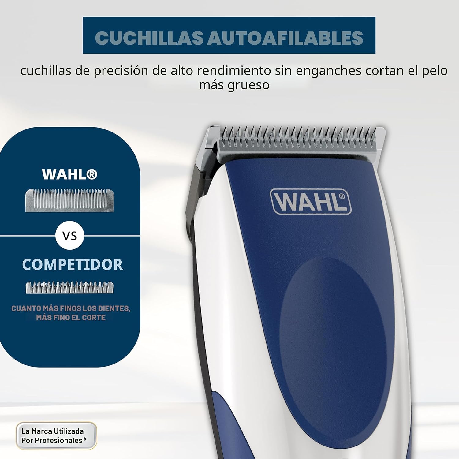 MÁQUINA DE CORTAR CABELLO INALÁMBRICA WAHL COLOR PRO RECARGABLE CON PEINES DE COLORES - 4