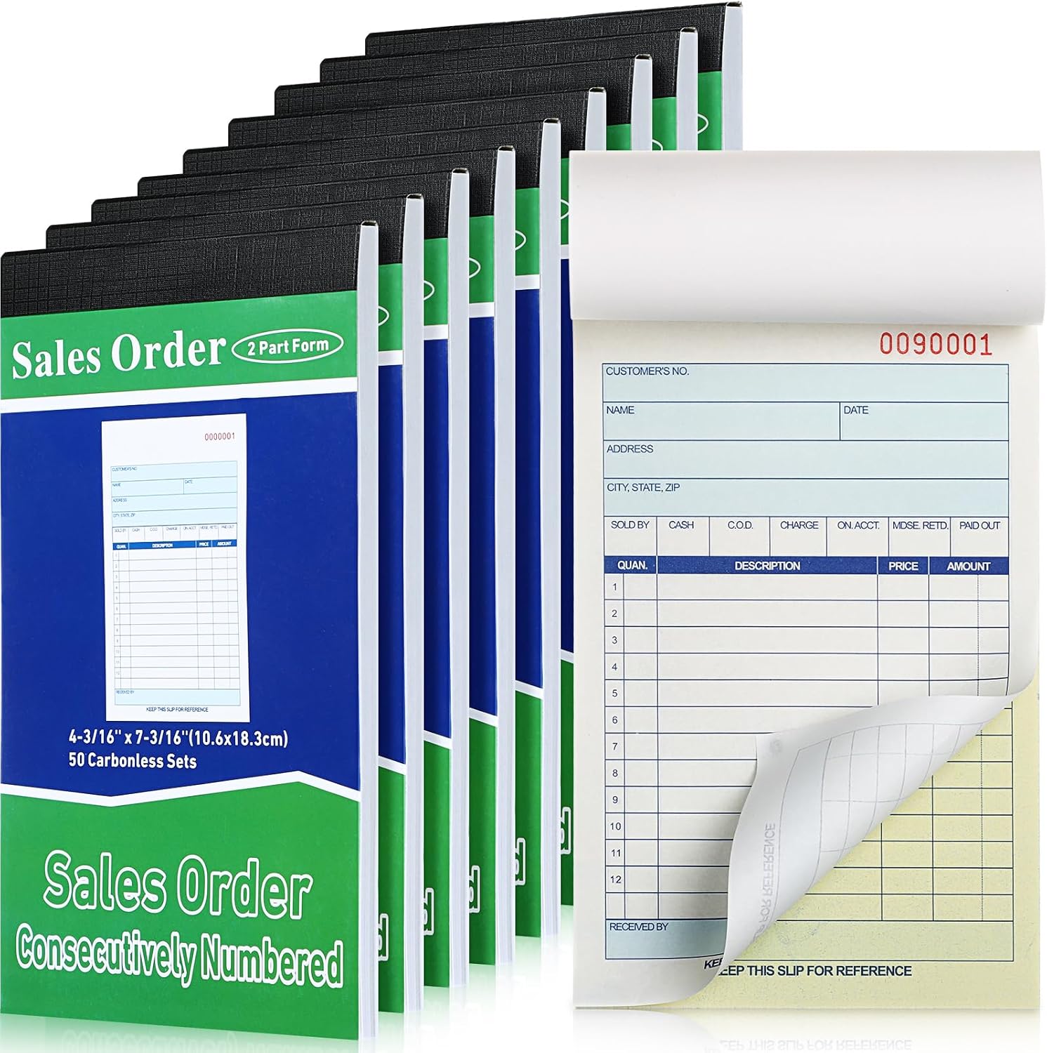 LIBROS DE ÓRDENES DE VENTA LINCIA 9 PADS 2 PARTES SIN CARBÓN 50 SETS - 1