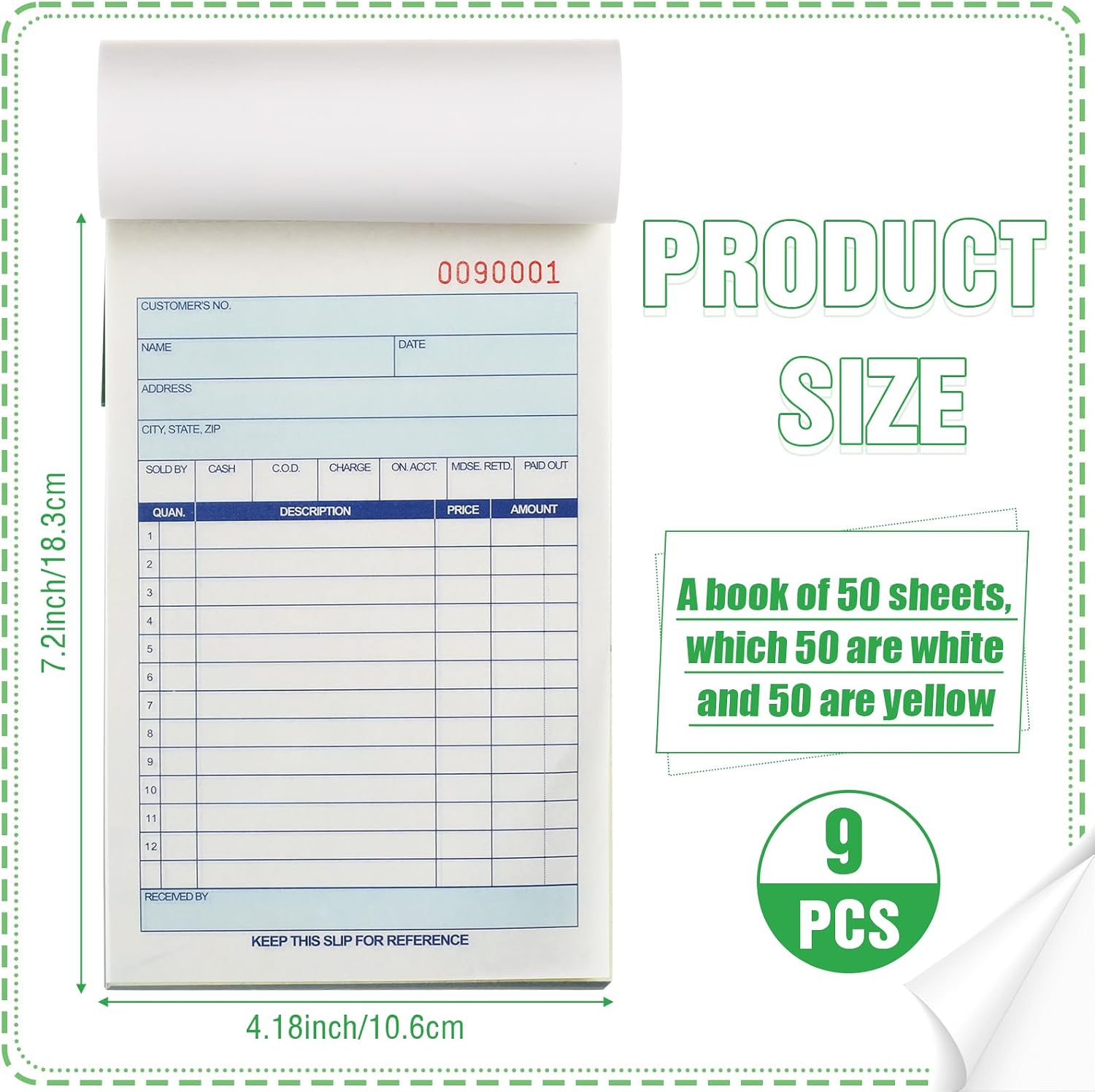 LIBROS DE ÓRDENES DE VENTA LINCIA 9 PADS 2 PARTES SIN CARBÓN 50 SETS - 2