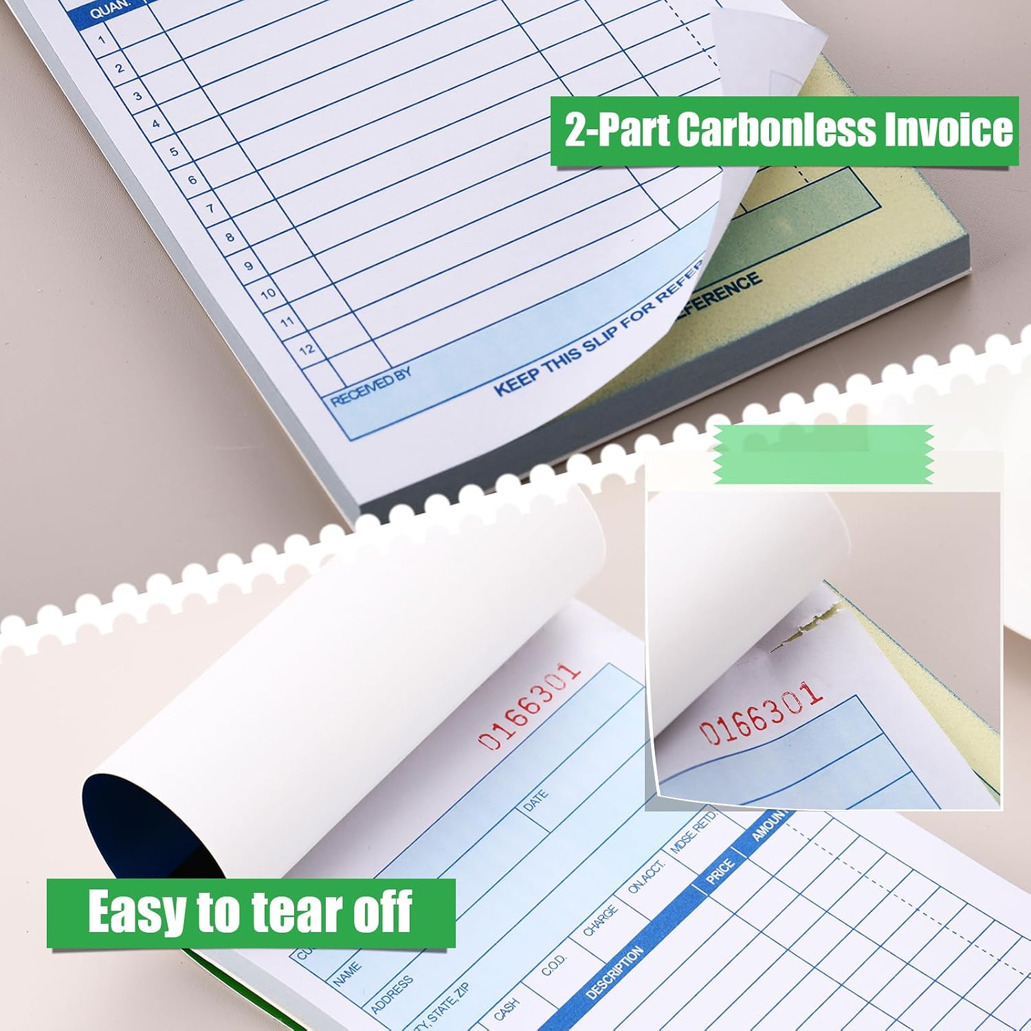 LIBROS DE ÓRDENES DE VENTA LINCIA 9 PADS 2 PARTES SIN CARBÓN 50 SETS - 3