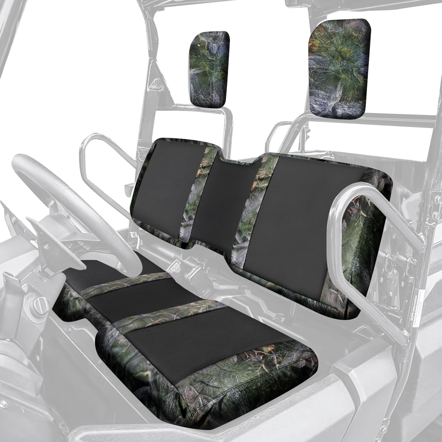 FUNDA PARA ASIENTO STARKNIGHTMT COMPATIBLE CON PIONEER 700 700-4 2014-2025 CAMUFLAJE NEGRO - 1