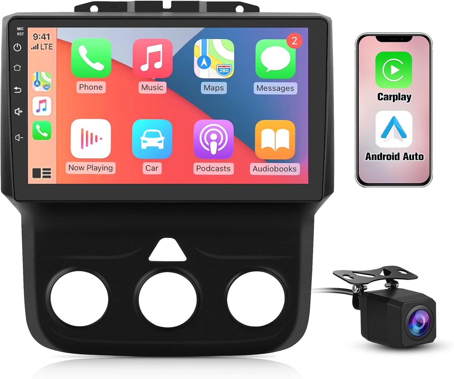 RADIO ESTÉREO PARA AUTO JUNSUN PARA DODGE RAM 1500 2500 3500 2013-2018 ANDROID 13 2GB+64GB - 1