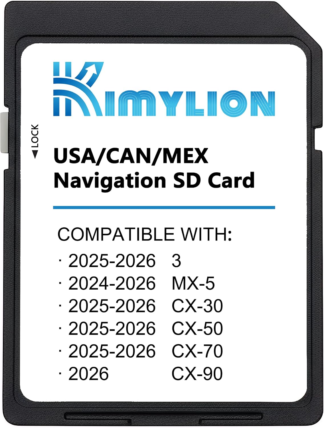 TARJETA SD DE NAVEGACIÓN KIMYLION PARA MAZDA 2024-2026 CON MAPAS USA/CANADÁ/MÉXICO - 1