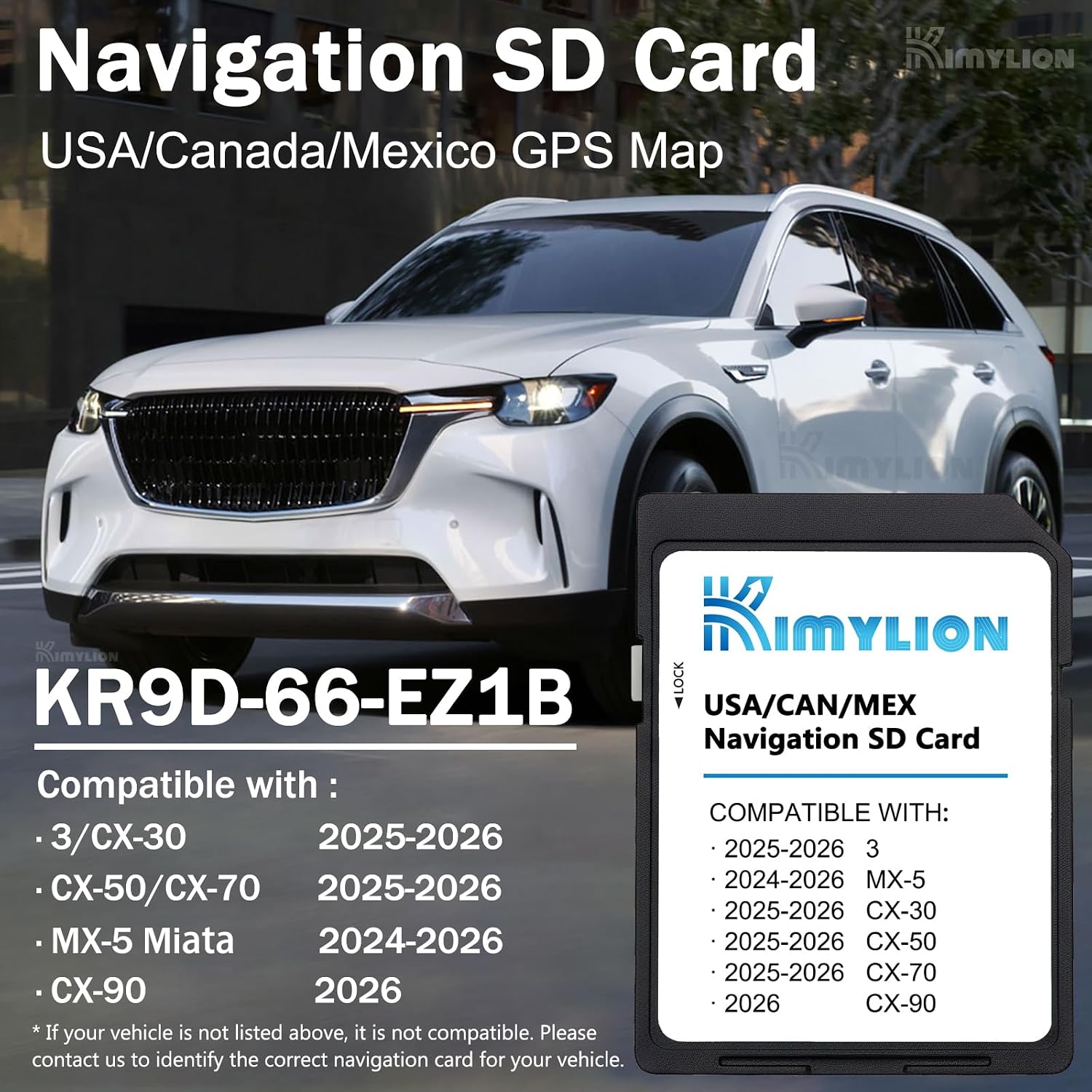 TARJETA SD DE NAVEGACIÓN KIMYLION PARA MAZDA 2024-2026 CON MAPAS USA/CANADÁ/MÉXICO - 4