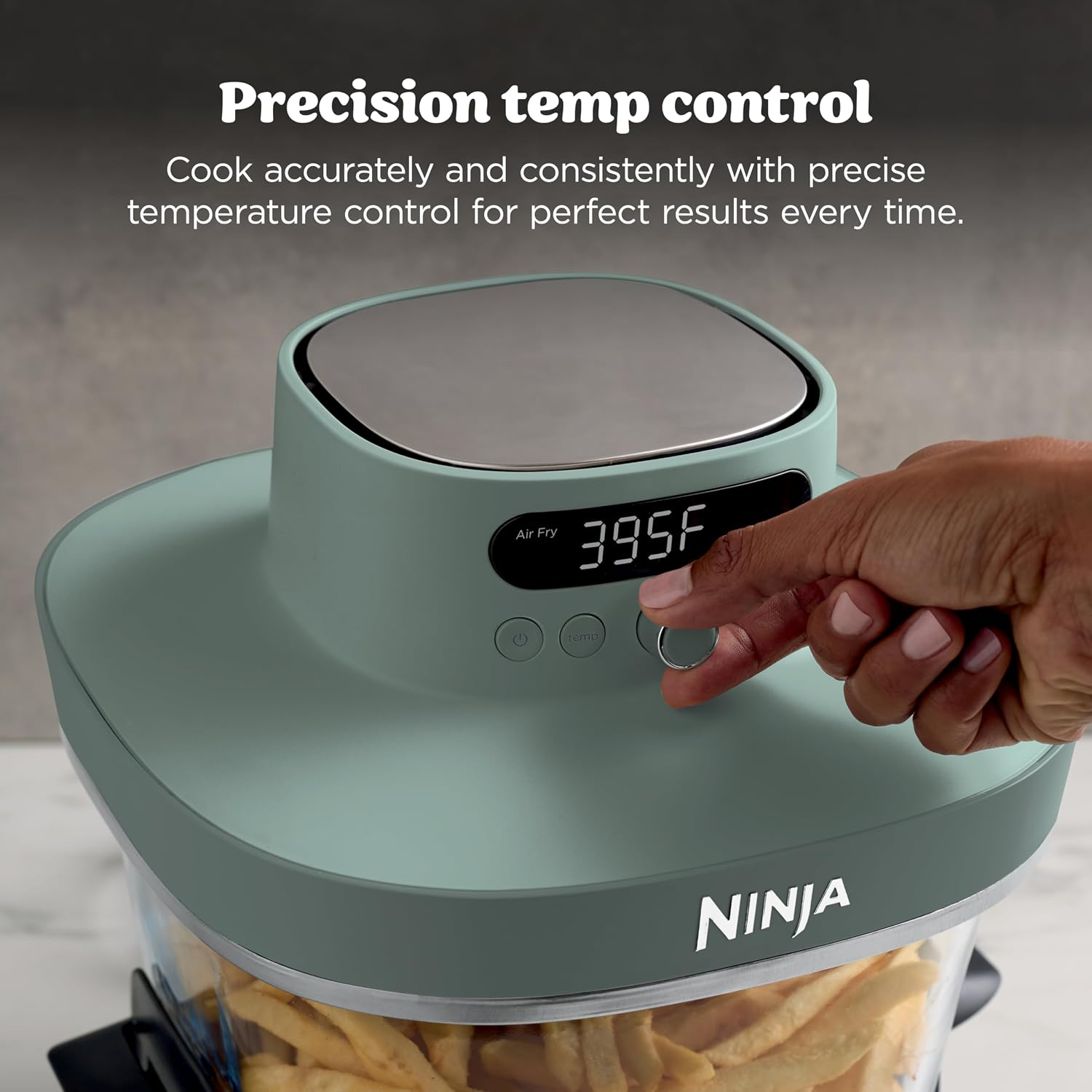 FREIDORA DE AIRE NINJA CRISPI PRO GLASS 6 EN 1 AMBAR 6 QT - 4