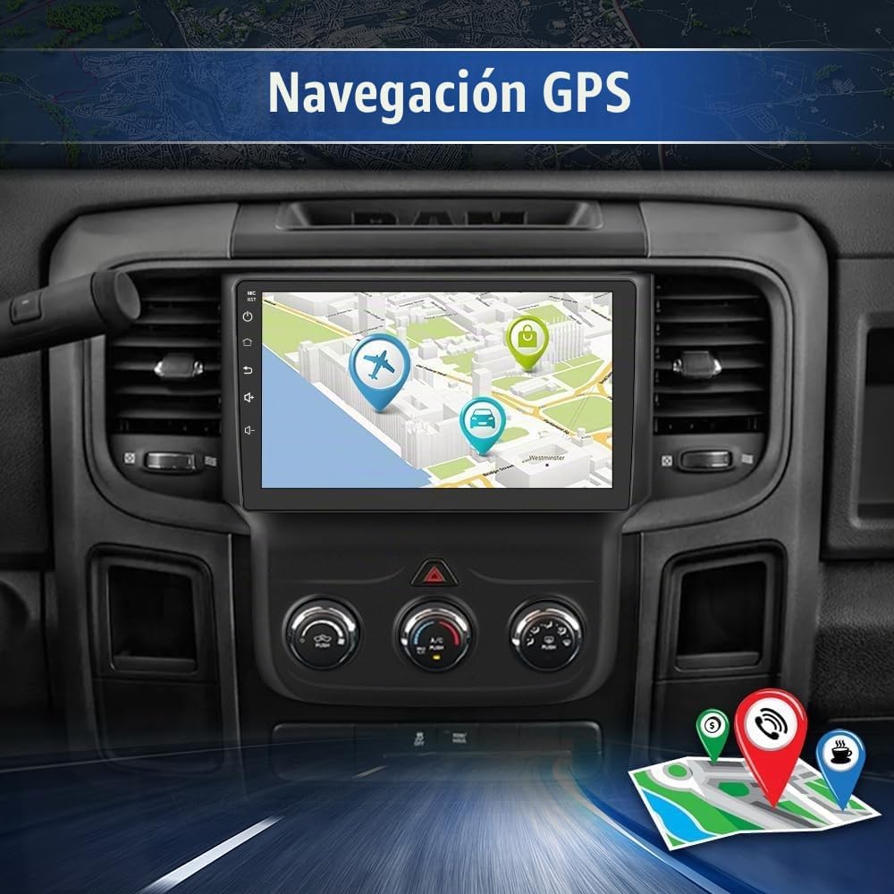 ESTÉREO PARA AUTO JUNSUN PARA DODGE RAM 1500 2500 3500 2013-2018 4GB+64GB - 4